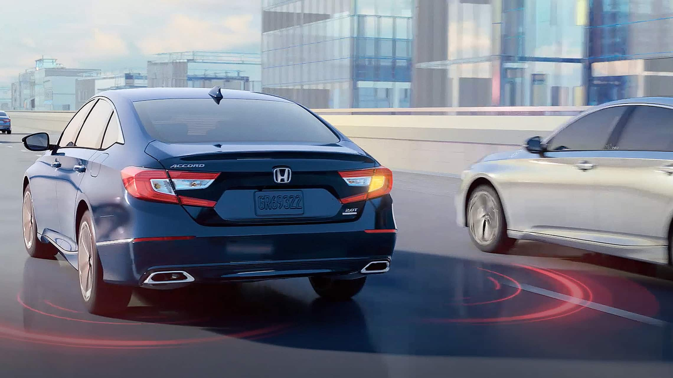 2021 Honda Accord demonstrating the blind spot information system feature.